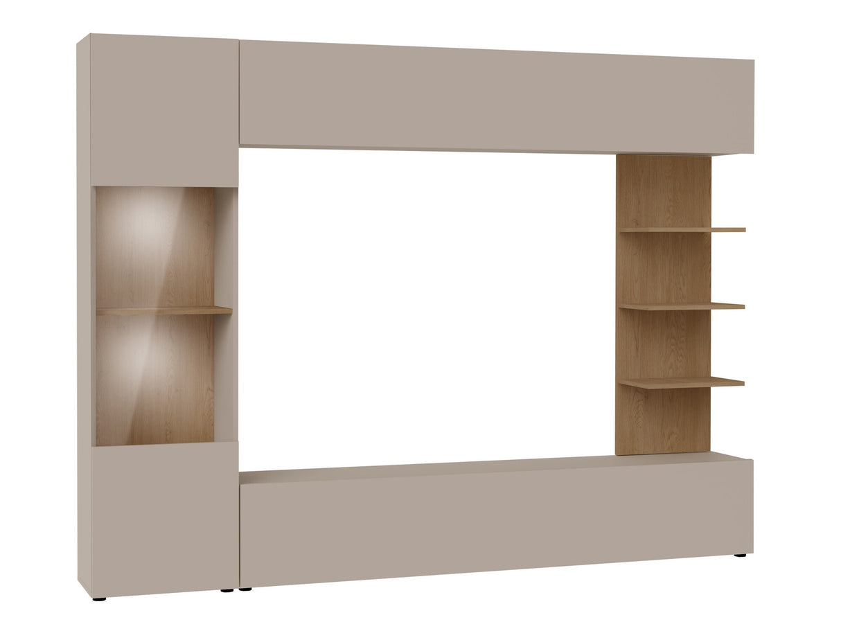 Nappali szett LAZANDO, Led világítás: Igen, Szín: Kasmír + Tölgy