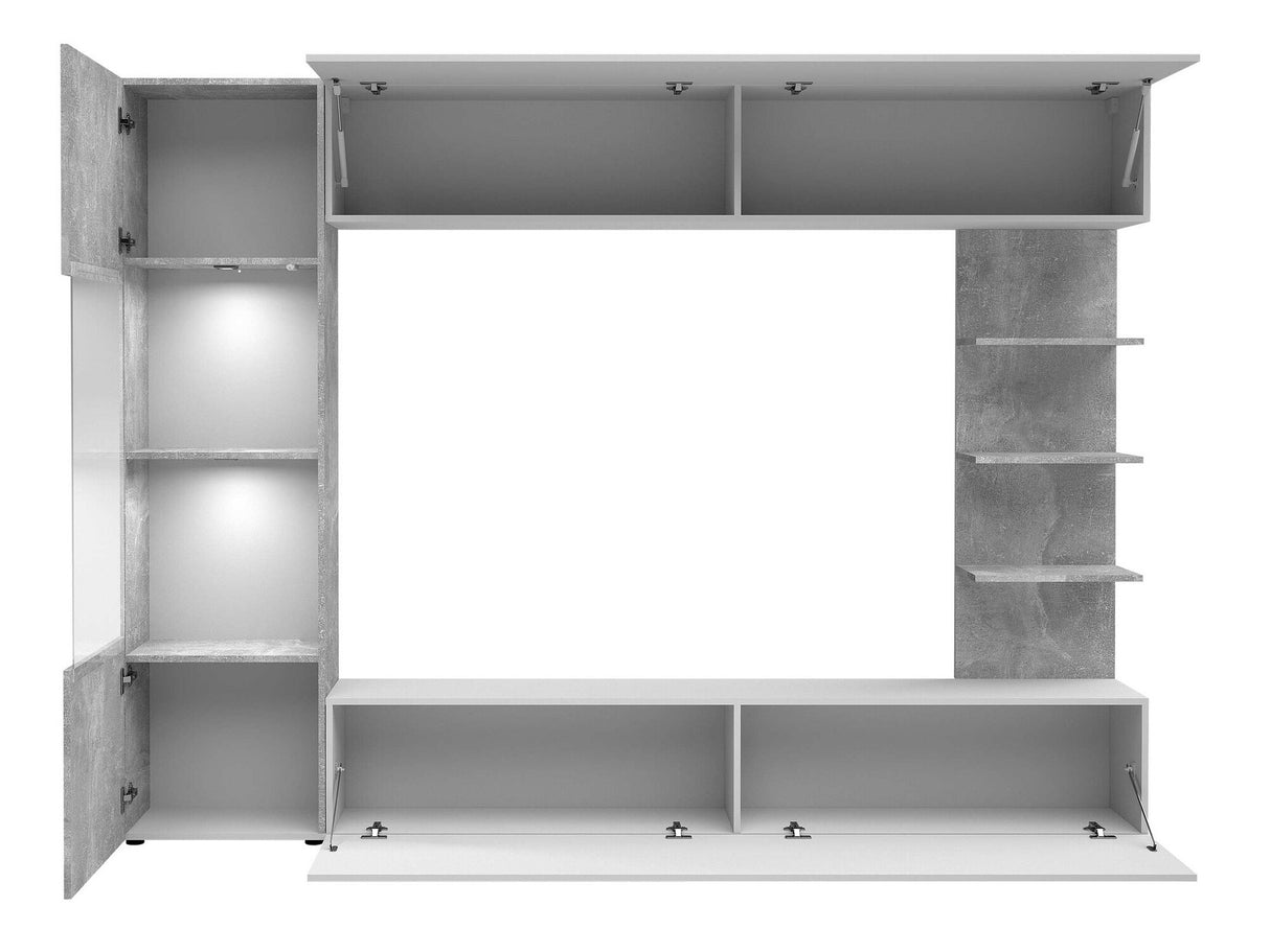 Nappali szett LAZANDO, Led világítás: Igen, Szín: Kasmír + Tölgy