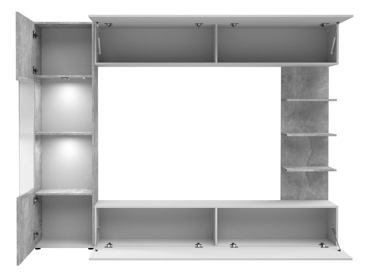 Nappali szett LAZANDO, Led világítás: Nem, Szín: Kasmír + Tölgy