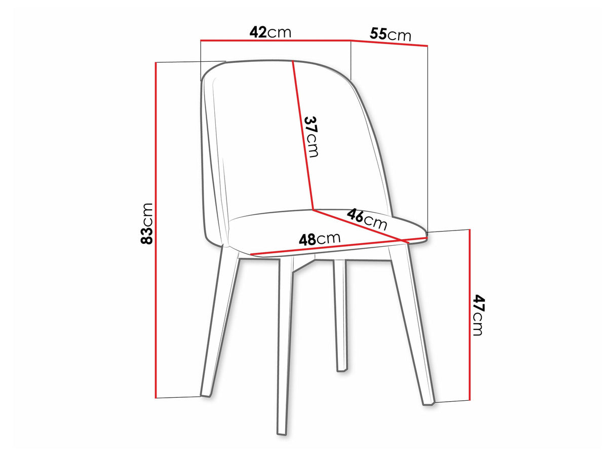 Szék Krzesło MONTI 3 PIK ROMB, Kárpit: Riviera 97, Fa színe: Fehér