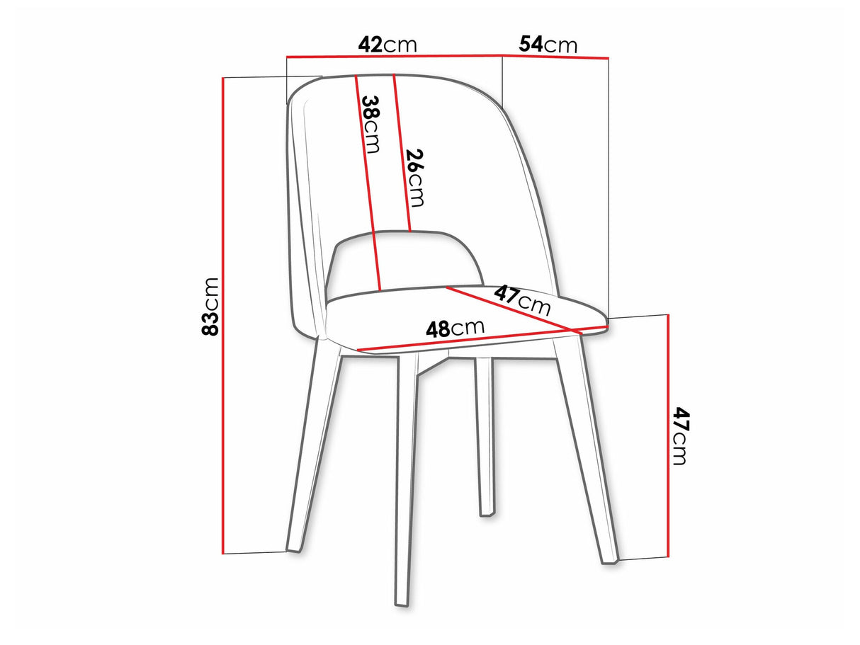 Szék Krzesło MONTI 4 PIK PROSTY, Kárpit: Riviera 16, Fa színe: Sonoma tölgy