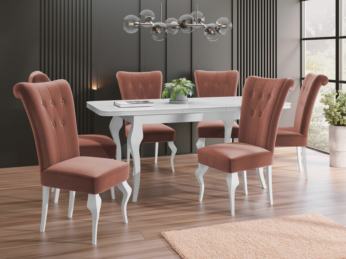Étkezőgarnitúra Stół LARA 140 + Krzesło S63, Szín: Magic Velvet 2258