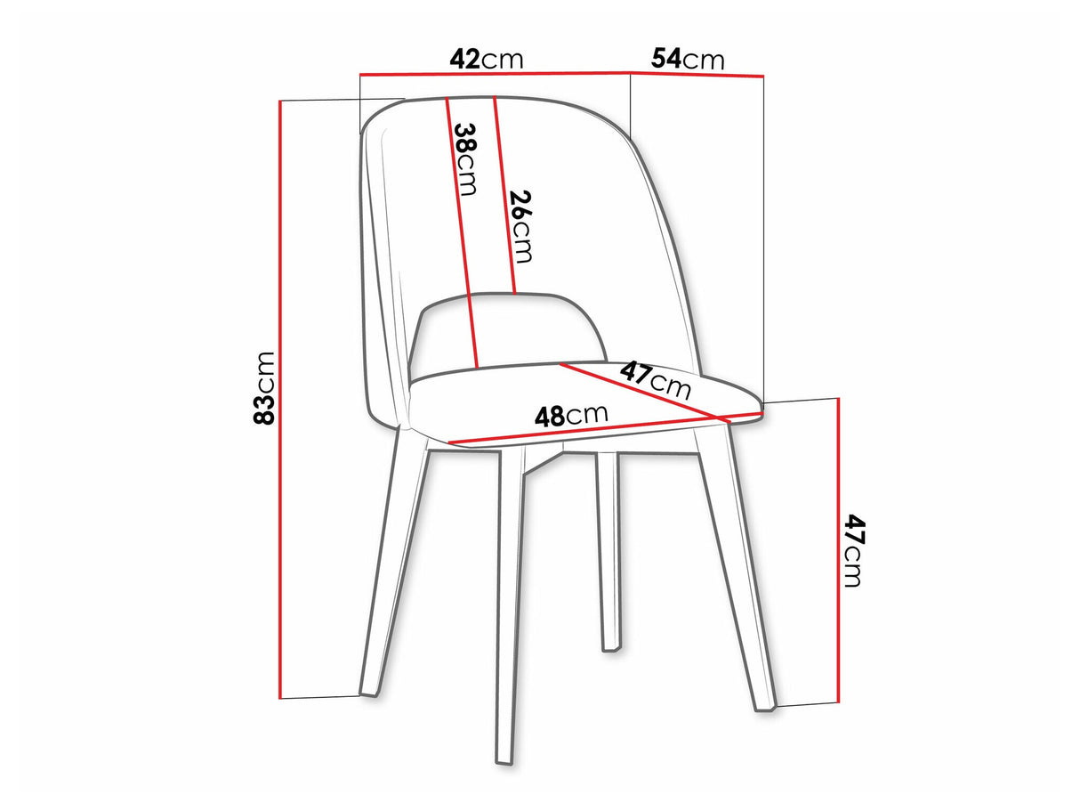 Szék Krzesło MONTI 4 PIK PROSTY, Kárpit: Riviera 97, Fa színe: Sonoma tölgy
