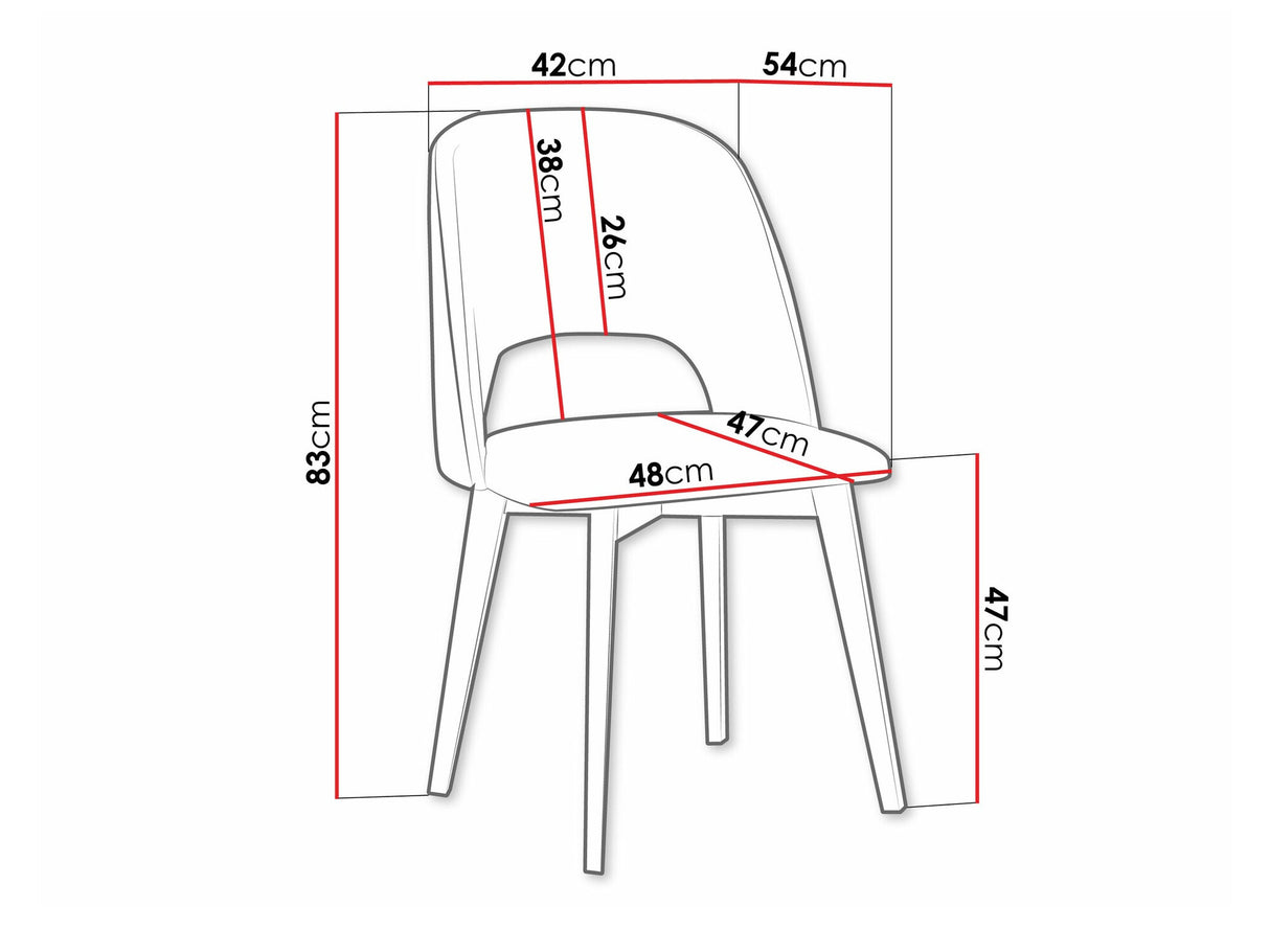 Szék Krzesło MONTI 4 PIK PROSTY, Kárpit: Riviera 38, Fa színe: Sonoma tölgy