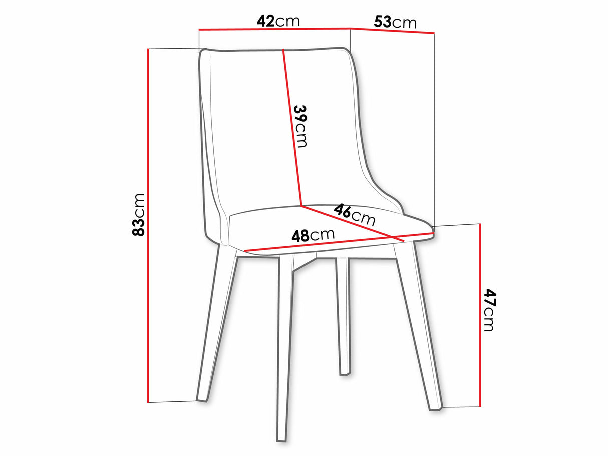Szék Krzesło MONTI 5 PIK MUSZELKA, Kárpit: Riviera 16, Fa színe: Sonoma tölgy