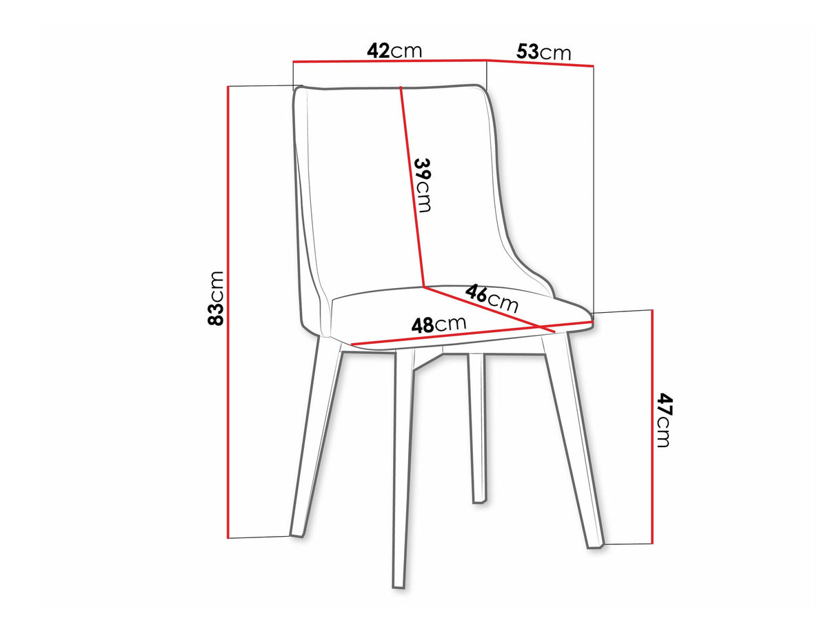 Szék Krzesło MONTI 5 PIK MUSZELKA, Kárpit: Riviera 16, Fa színe: Fekete