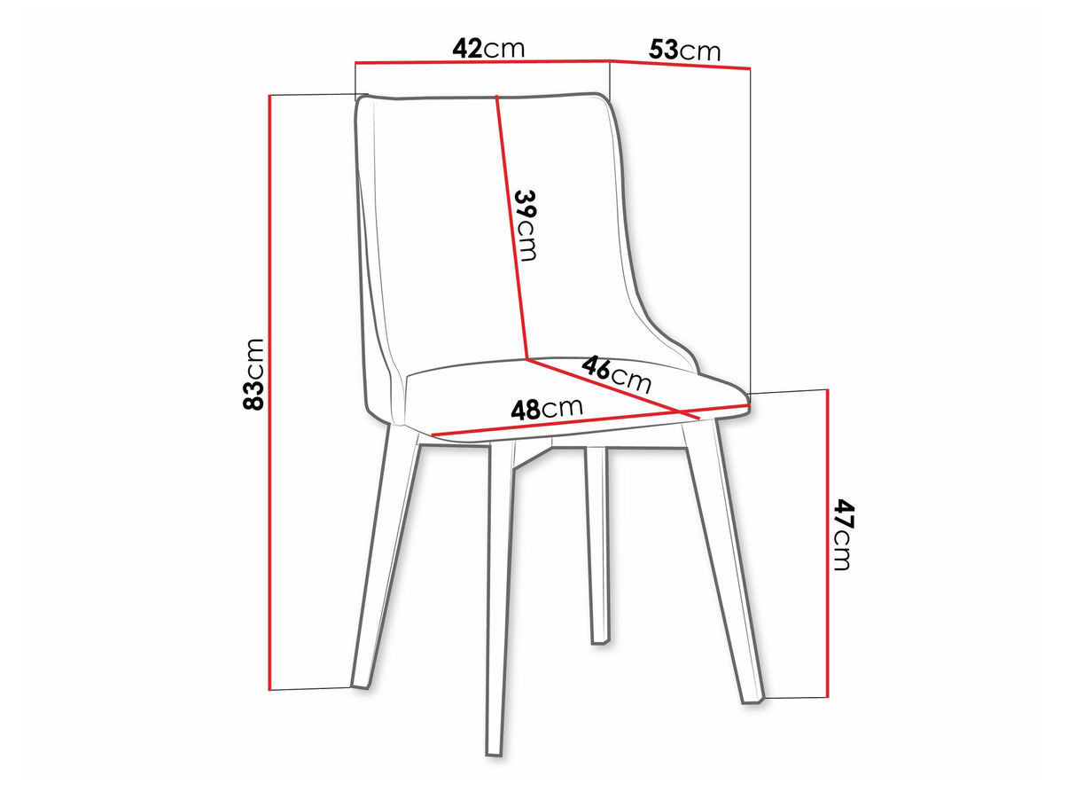 Szék Krzesło MONTI 5 PIK MUSZELKA, Kárpit: Riviera 91, Fa színe: Sonoma tölgy