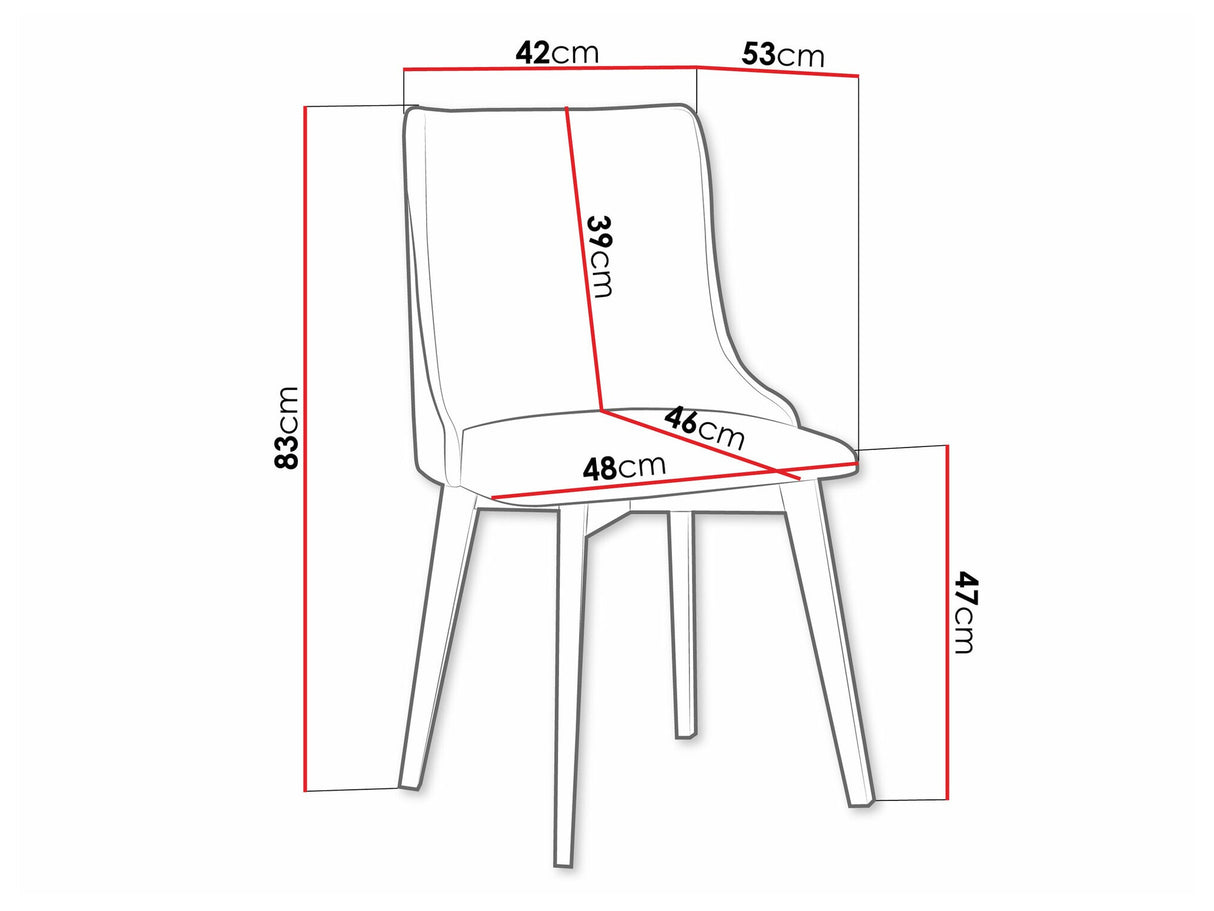 Szék Krzesło MONTI 5 PIK MUSZELKA, Kárpit: Riviera 97, Fa színe: Fekete