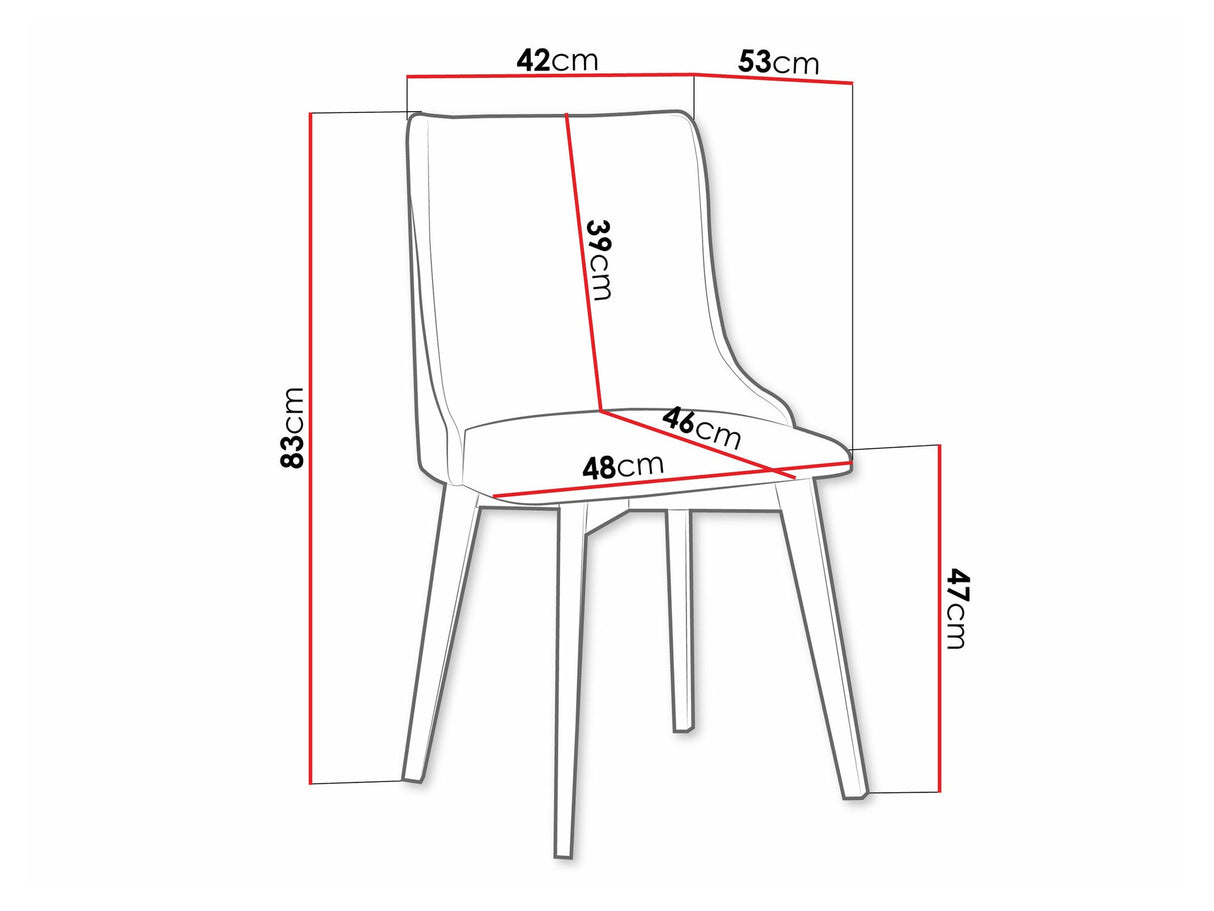 Szék Krzesło MONTI 5 PIK MUSZELKA, Kárpit: Riviera 97, Fa színe: Sonoma tölgy