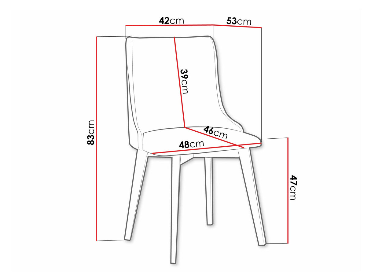 Szék Krzesło MONTI 5 PIK MUSZELKA, Kárpit: Riviera 38, Fa színe: Fekete