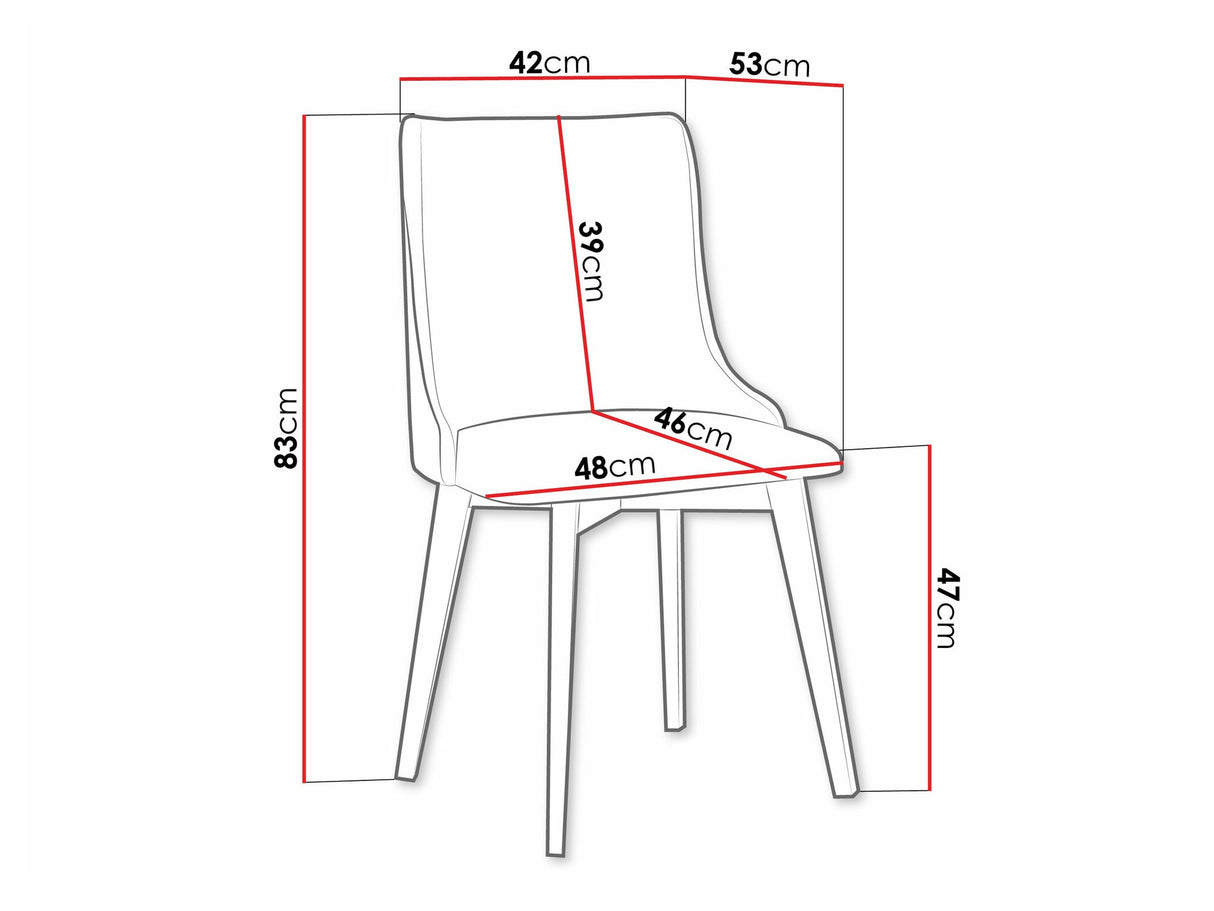 Szék Krzesło MONTI 5 PIK MUSZELKA, Kárpit: Riviera 38, Fa színe: Sonoma tölgy