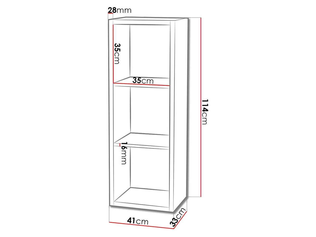 Könyvespolc Clever (Enever EV01), Szín: Sonoma tölgy