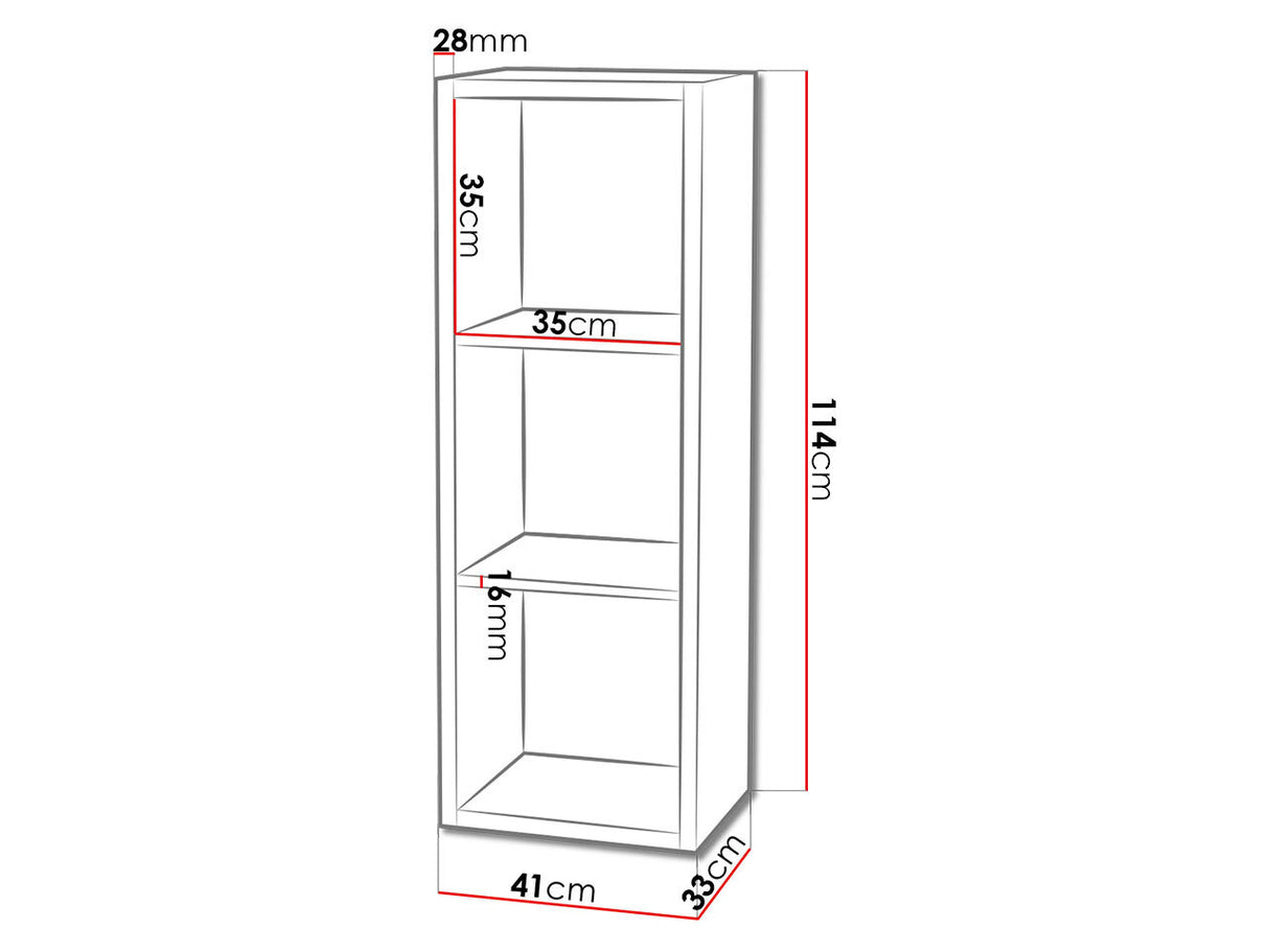 Könyvespolc Clever (Enever EV01), Szín: Fehér