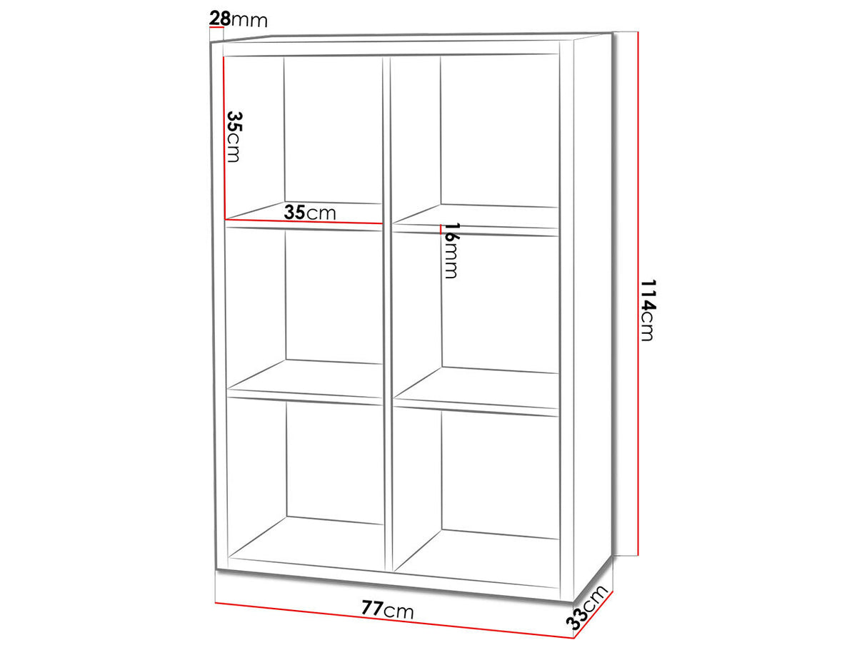 Könyvespolc Clever (Enever EV04), Szín: Sonoma tölgy