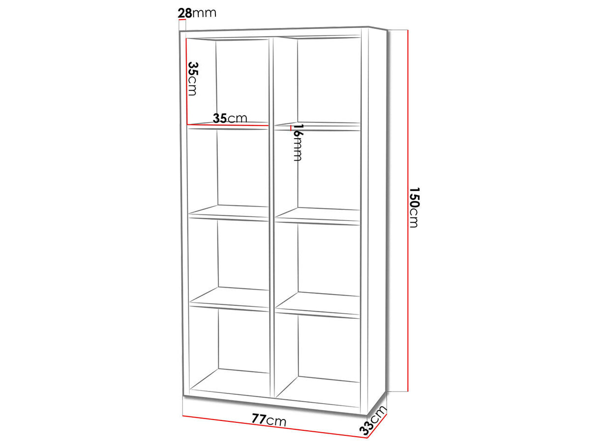 Könyvespolc Clever (Enever EV05), Szín: Fehér