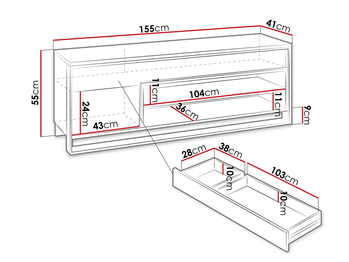 TV-állvány 1D1S Quant QA-04