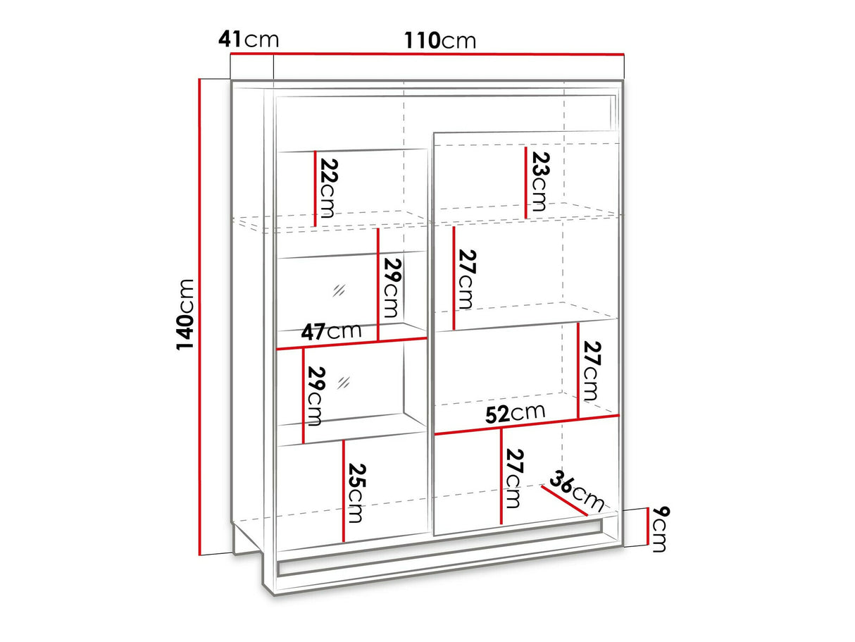 Könyvespolc 2D1S Quant QA-06
