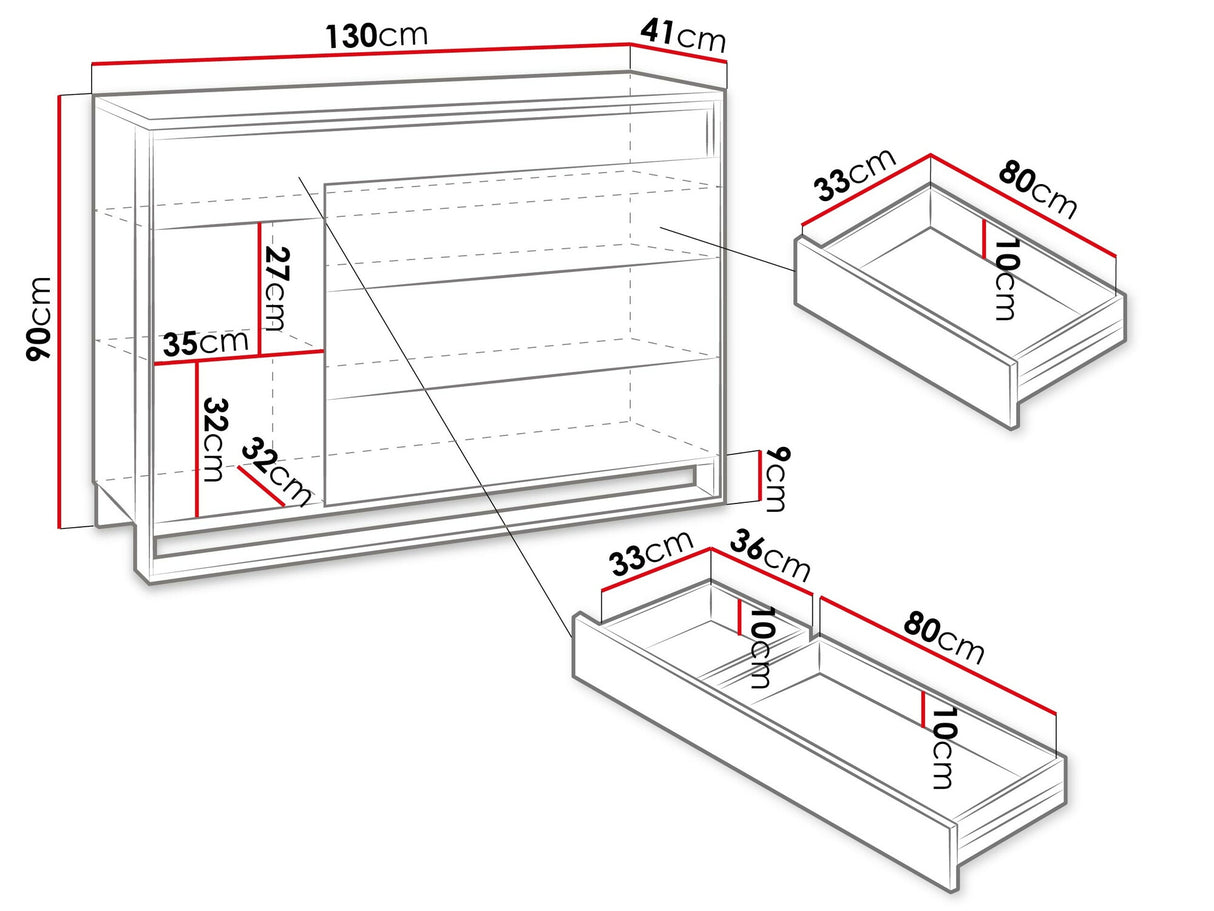 Komód 1D4S Quant QA-08