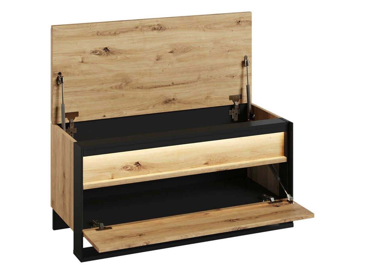 Előszoba garnitúra Garderoba QUANT VIII Dąb artisan/Czarny + Velo 637