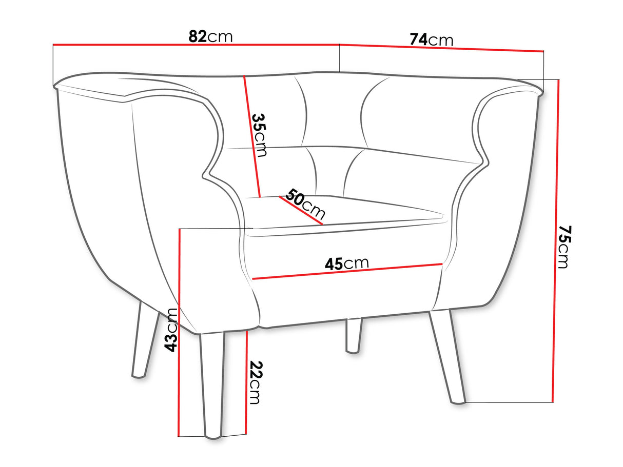 Fotel Fotel BAL 1, Szín: Kronos 27