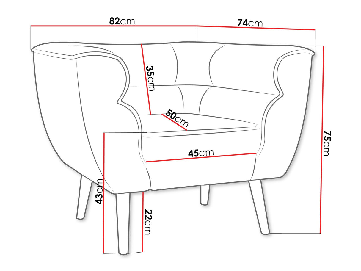 Fotel Fotel BAL 1, Szín: Kronos 53
