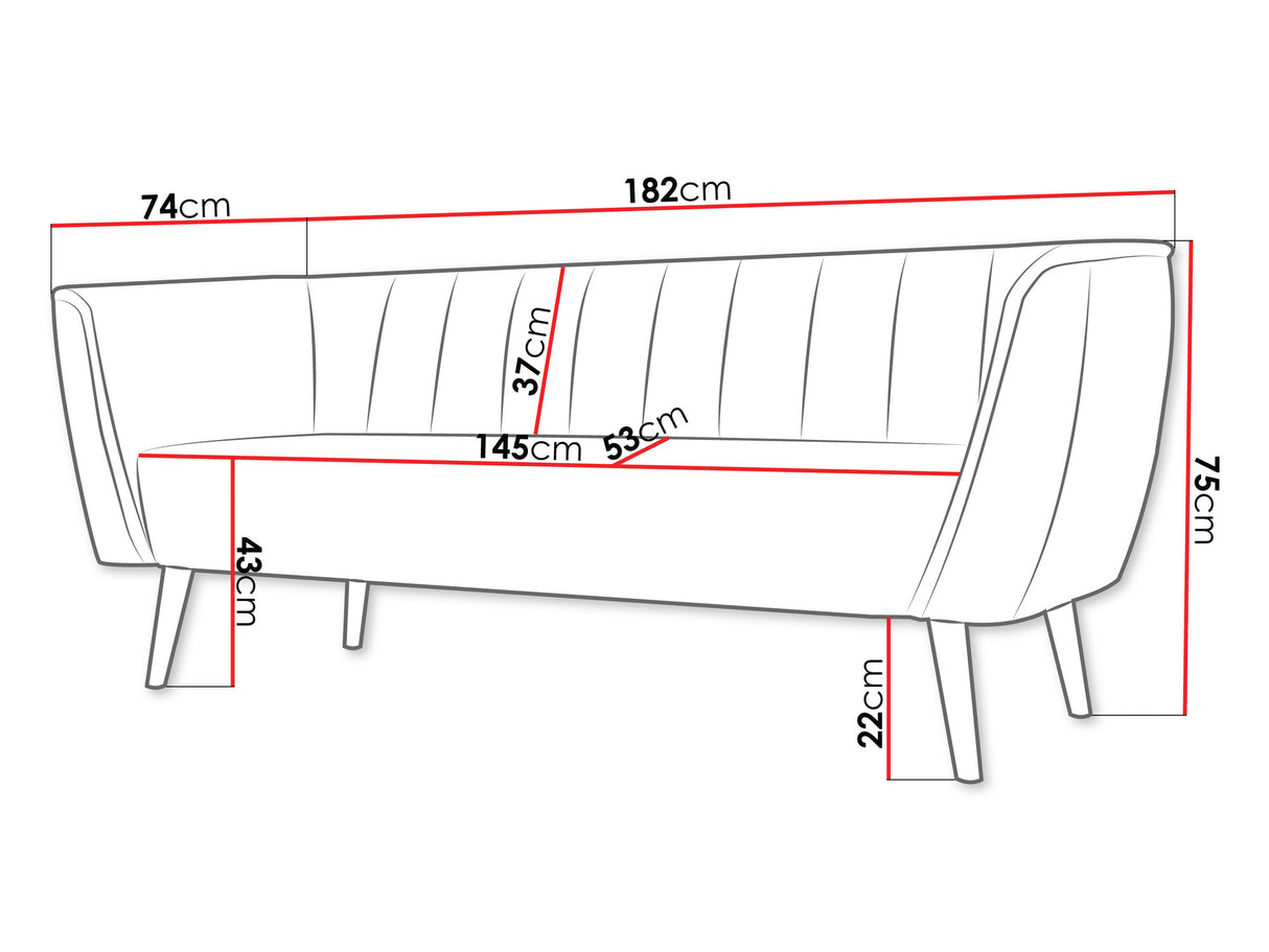 Kanapé Kanapé PAS 3, Szín: Kronos 09