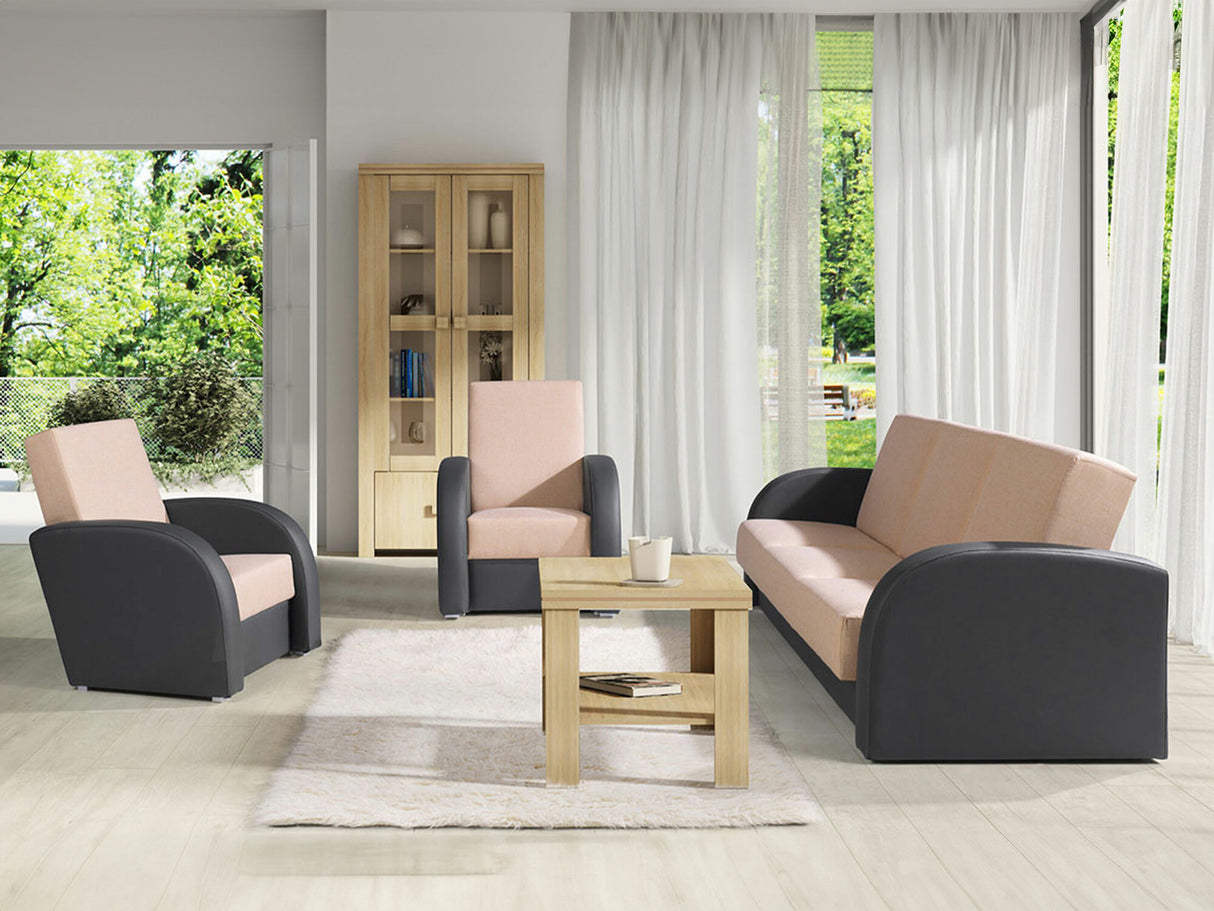 Kanapéágy KWADRAT II (Perfect II), Szín: Öko bőr Soft 020 + Lux 24