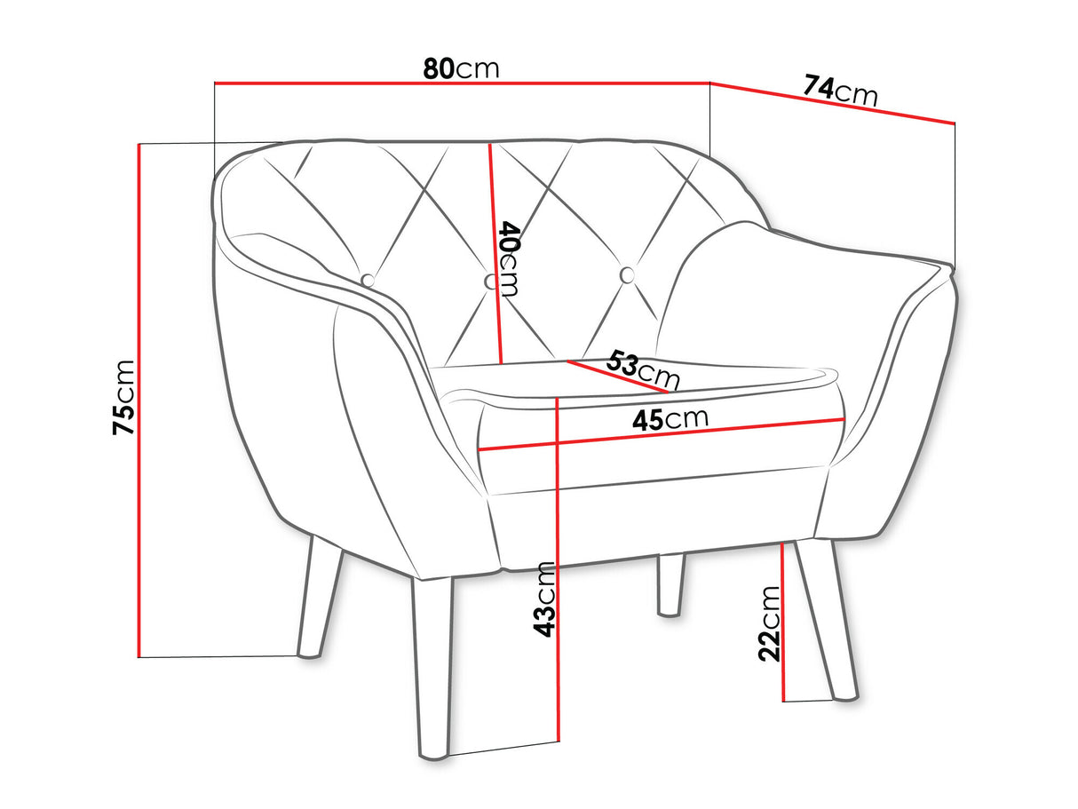 Fotel Fotel SKAND 1, Szín: Kronos 34