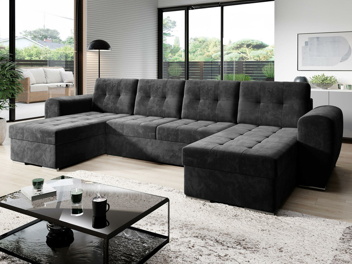 Sarokkanapé Narożnik BARI U Strona: Uniwersalna, Szín: Monolith 97