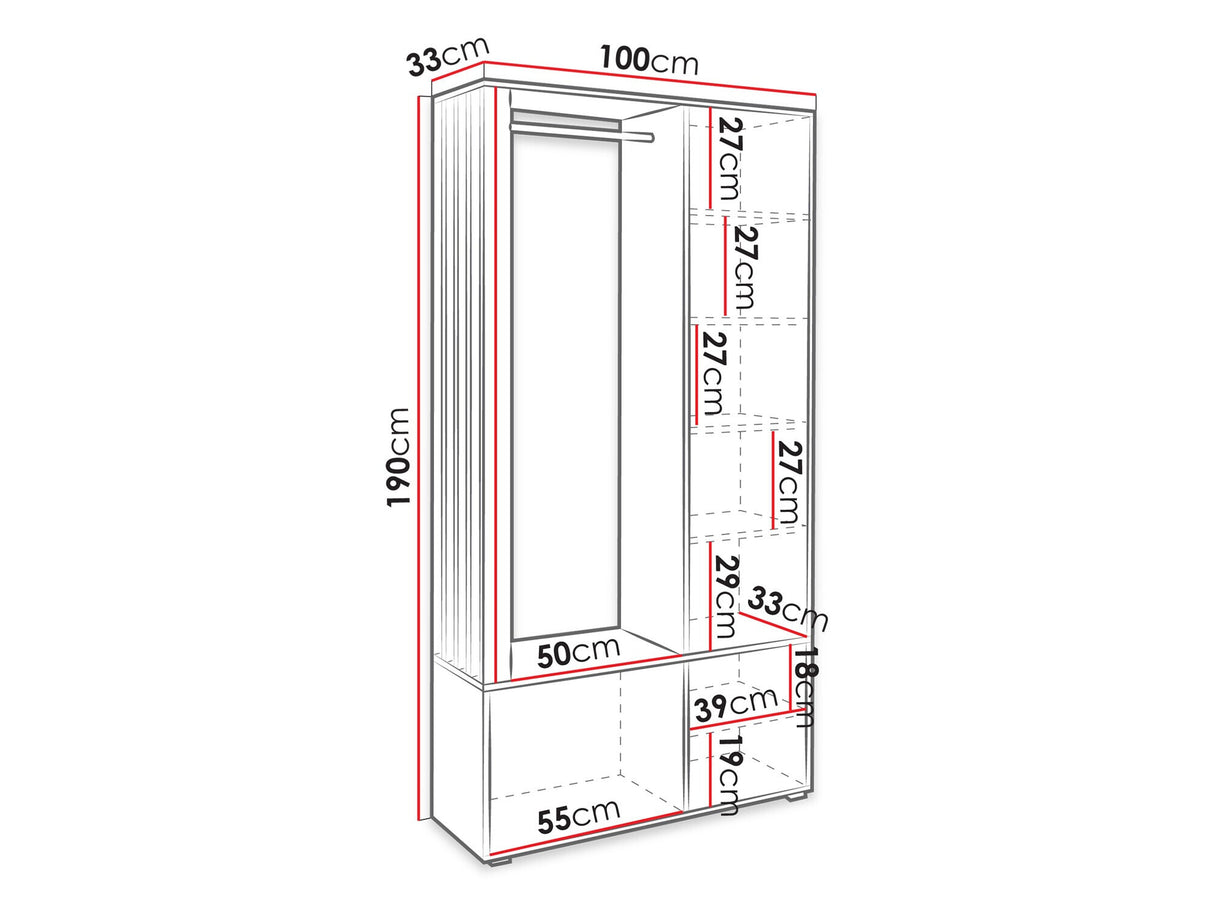 Előszoba garnitúra MILO (Frelio's), Szín: Kasmír