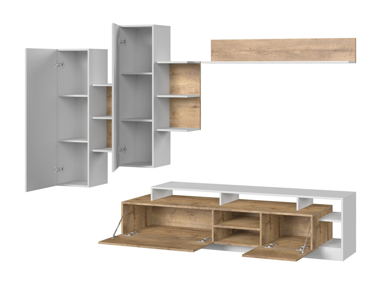 Nappali szett Meblościanka ALVA Biały / Grande tölgy