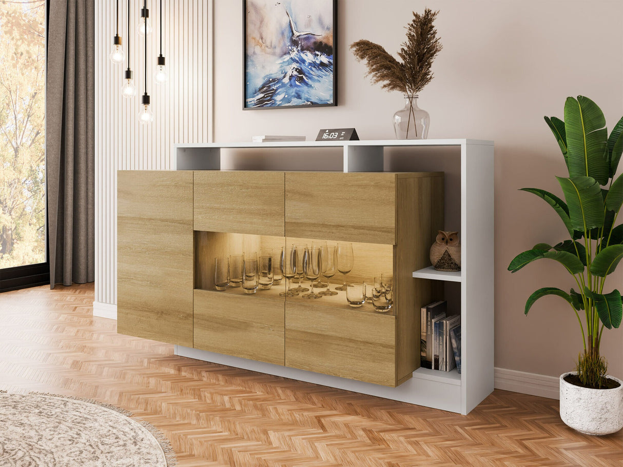 Szekrény Alva komód, Led világítás: Igen RGB