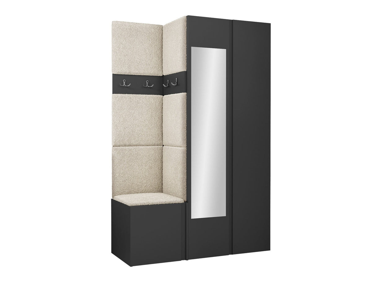 Előszoba garnitúra ORION XXVI (Tavasz XXVI), Keret színe: Grafit, Puha falpanel színe: Abriamo 3