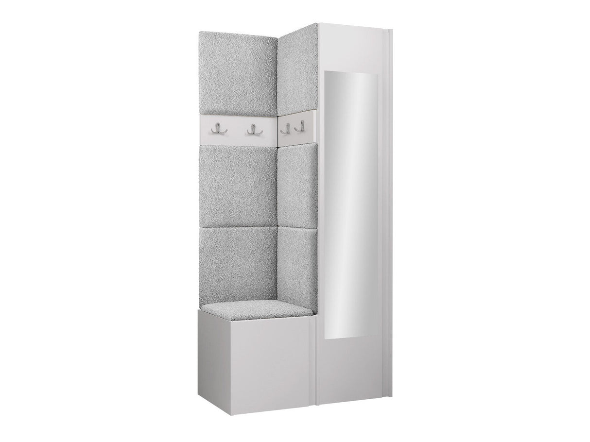 Előszoba garnitúra ORION XXV (Tavasz XXV), Keret színe: Fehér, Puha falpanel színe: Abriamo 6