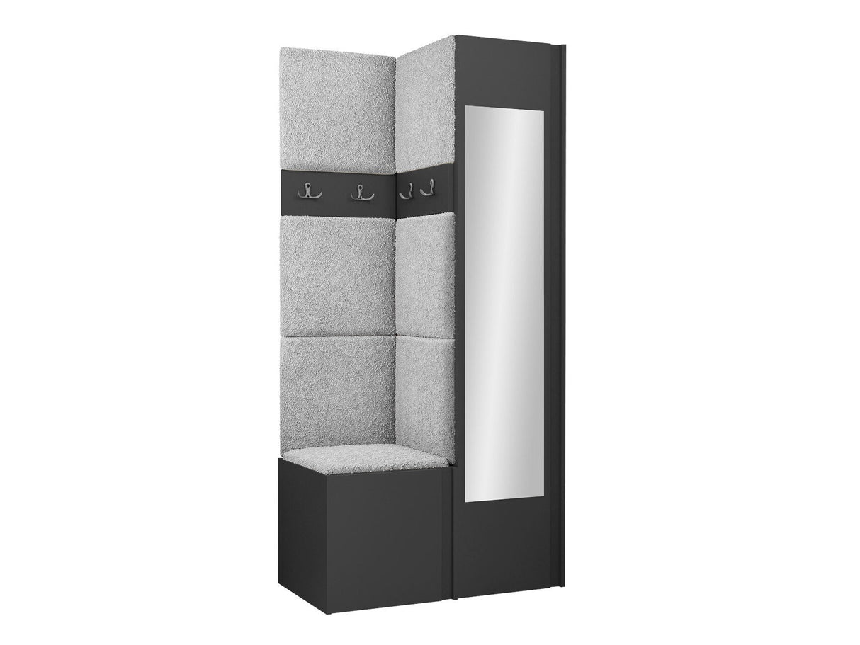 Előszoba garnitúra ORION XXV (Tavasz XXV), Keret színe: Grafit, Puha falpanel színe: Abriamo 6