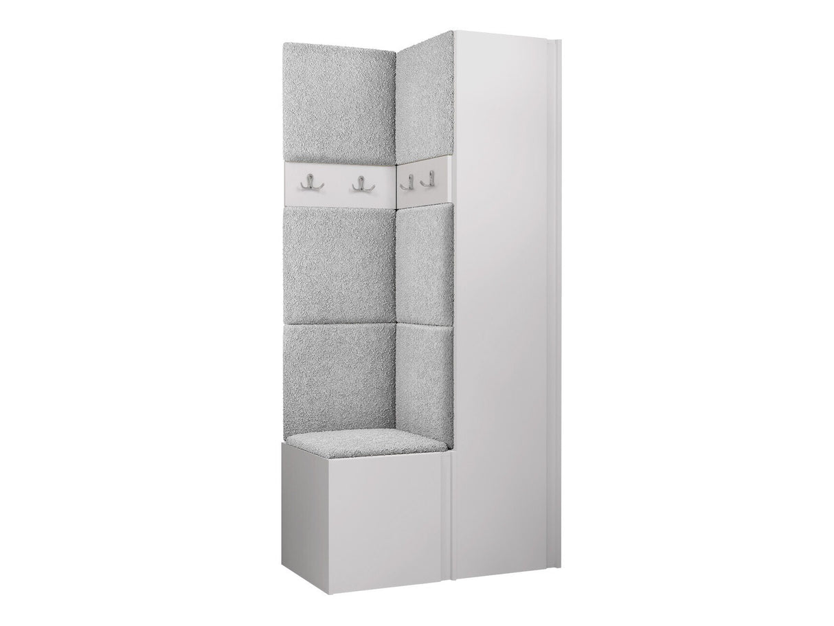 Előszoba garnitúra ORION XXIV (Tavasz XXIV), Keret színe: Fehér, Puha falpanel színe: Abriamo 6