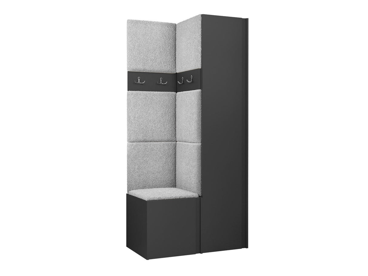 Előszoba garnitúra ORION XXIV (Tavasz XXIV), Keret színe: Grafit, Puha falpanel színe: Abriamo 6