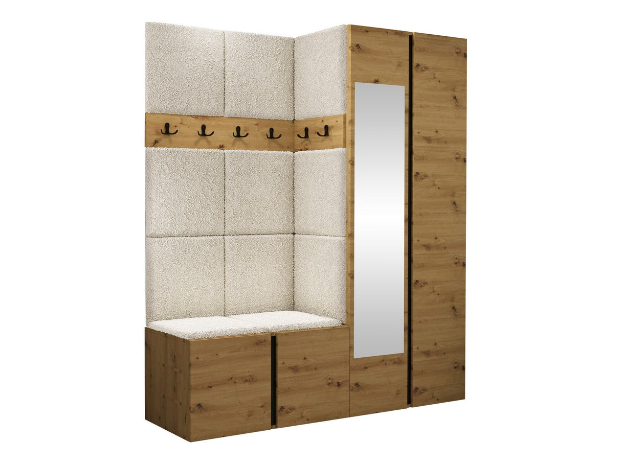 Előszoba garnitúra ORION XII (Tavasz XII), Keret színe: Artisan tölgy, Puha falpanel színe: Abriamo 3