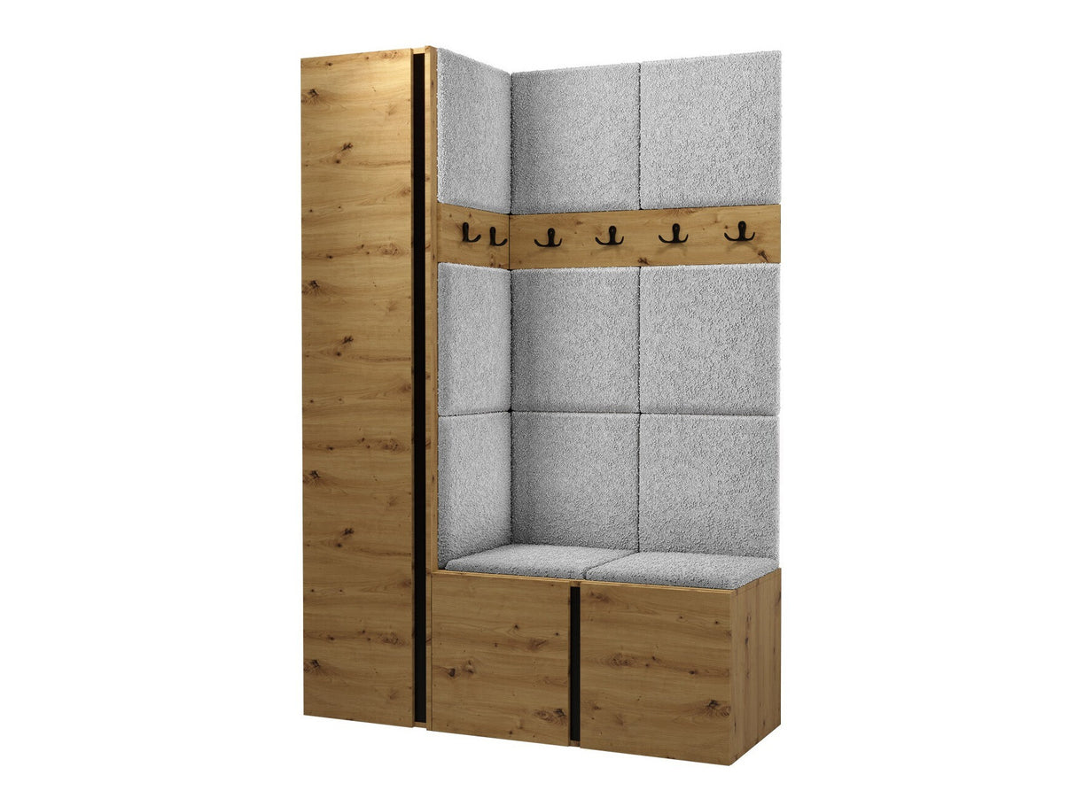 Előszoba garnitúra Zestaw ORION IX (Tavasz IX), Keret színe: Artisan tölgy, Puha falpanel színe: Abriamo 6