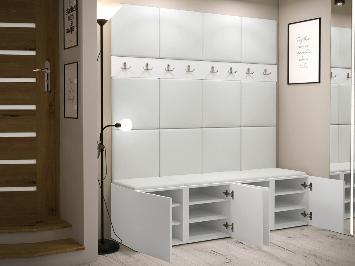 Előszoba garnitúra ORION V (Tavasz V), Keret színe: Artisan tölgy, Puha falpanel színe: Abriamo 3