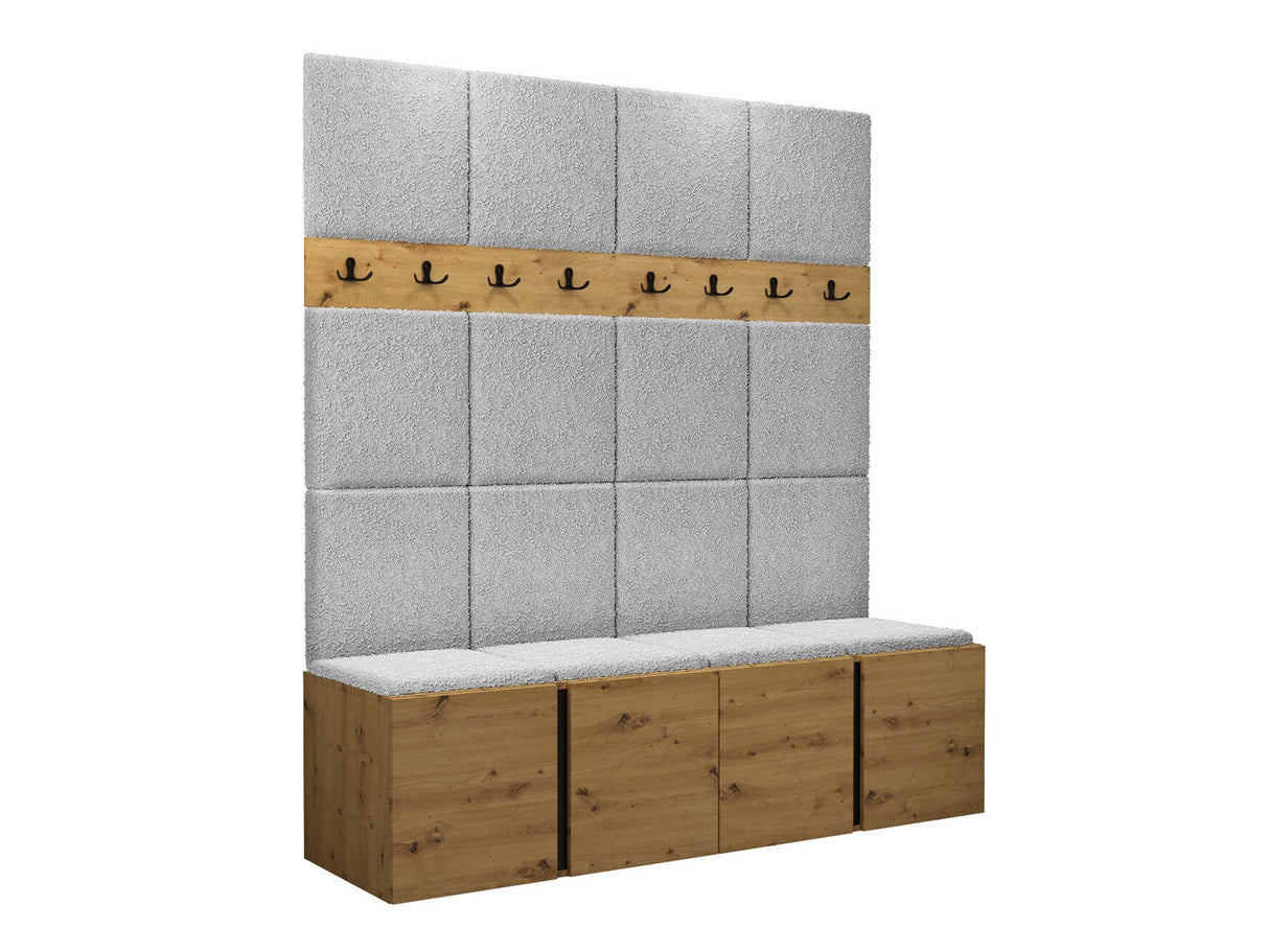 Előszoba garnitúra ORION V (Tavasz V), Keret színe: Artisan tölgy, Puha falpanel színe: Abriamo 6