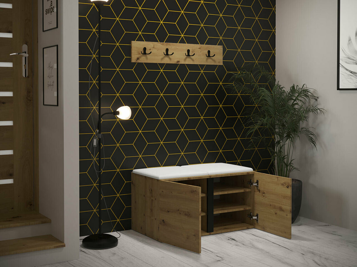 Előszoba garnitúra ORION VI (Tavasz VI), Keret színe: Artisan tölgy, Puha falpanel színe: Abriamo 3