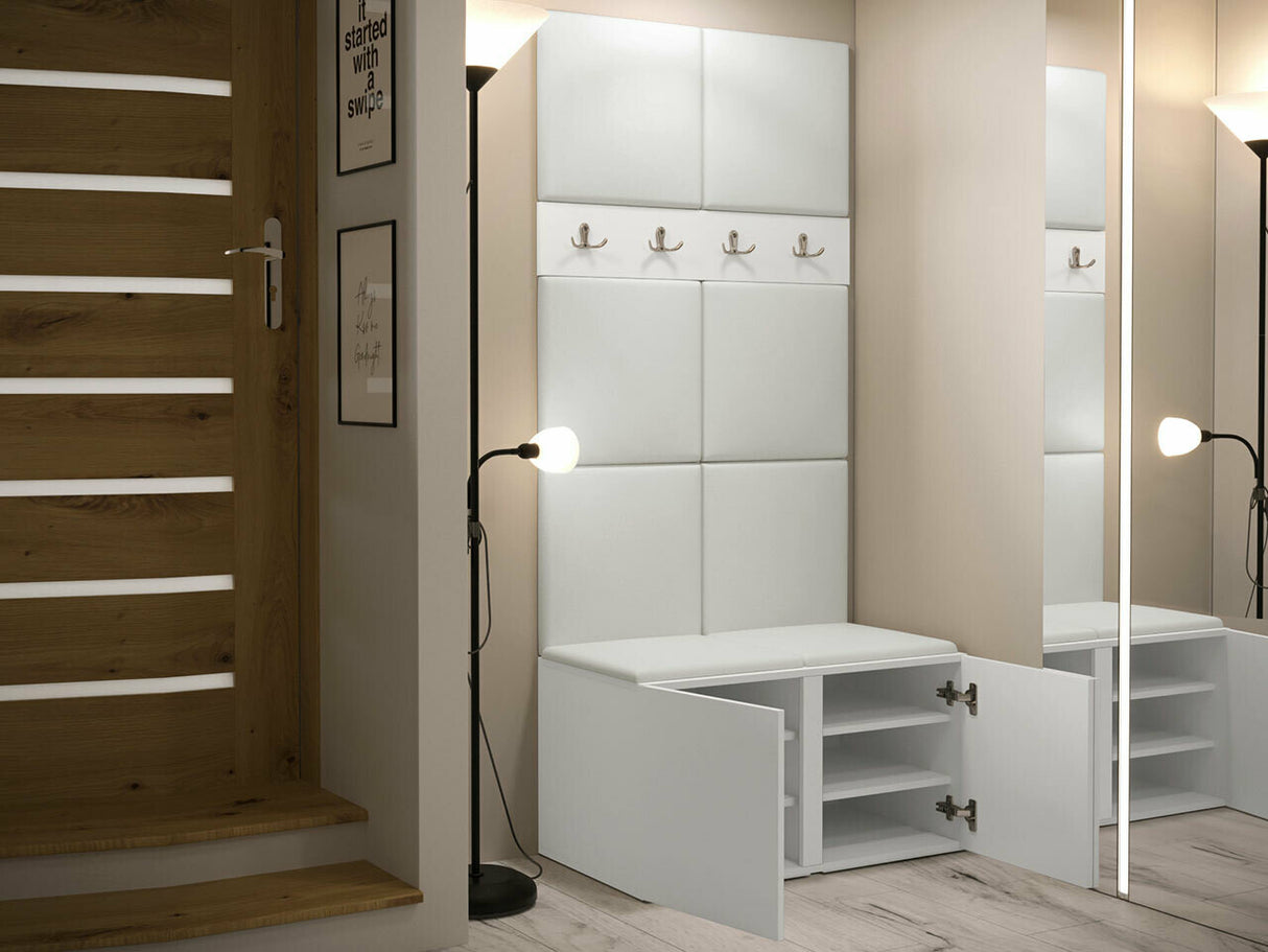 Előszoba garnitúra ORION IV (Tavasz IV), Keret színe: Artisan tölgy, Puha falpanel színe: Abriamo 3