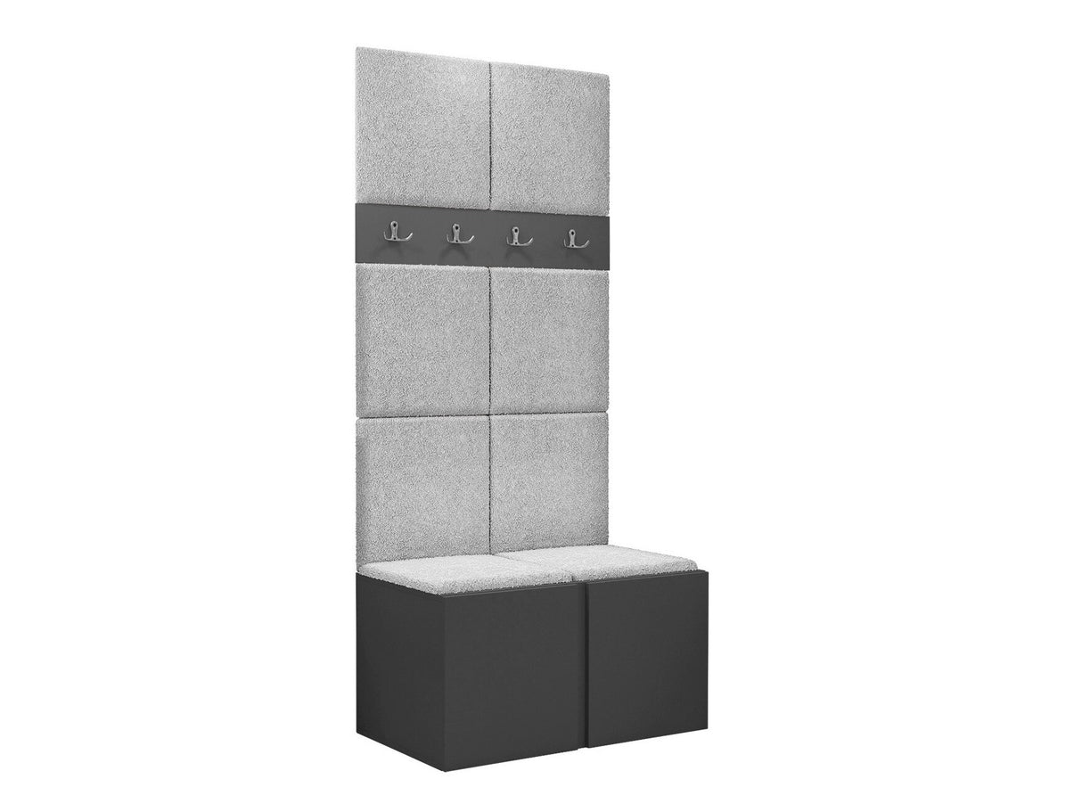 Előszoba garnitúra ORION IV (Tavasz IV), Keret színe: Grafit, Puha falpanel színe: Abriamo 6