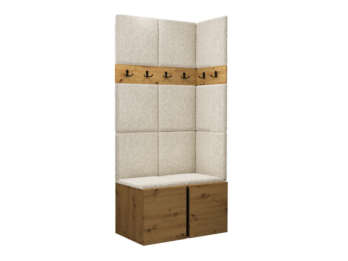 Előszoba garnitúra ORION I (Tavasz I), Keret színe: Artisan tölgy, Puha falpanel színe: Abriamo 3