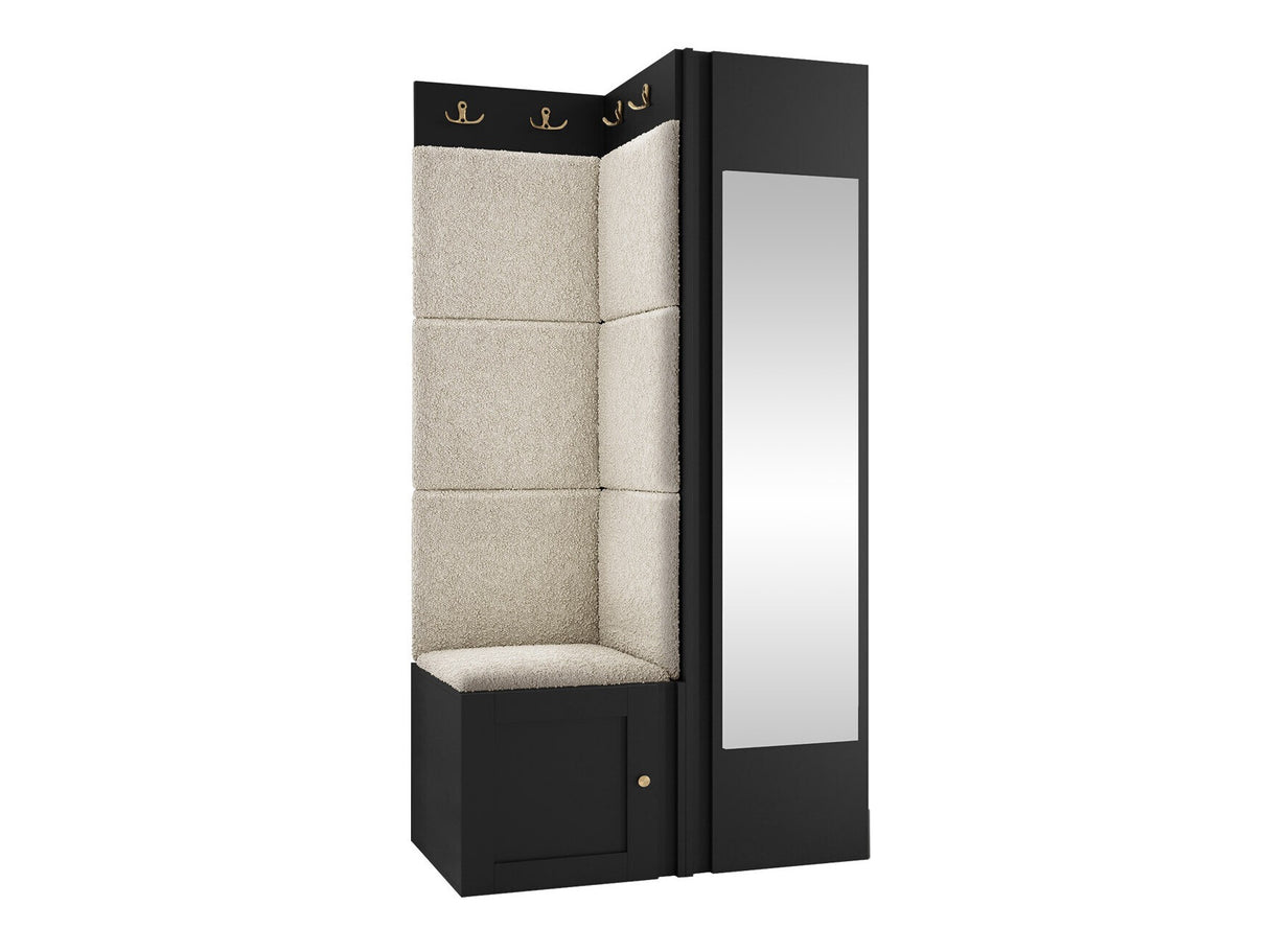 Előszoba garnitúra ORION RYFEL RAMIRO XXVI (Terospito), Keret színe: Fekete, Puha falpanel színe: Abriamo 3