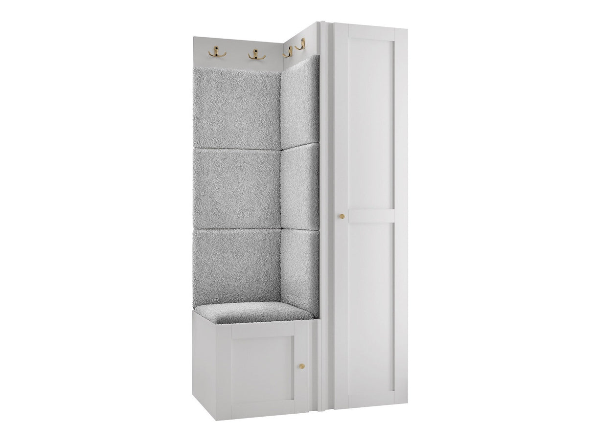 Előszoba garnitúra ORION RYFEL RAMIRO XXV (Terospito), Keret színe: Fehér, Puha falpanel színe: Abriamo 6