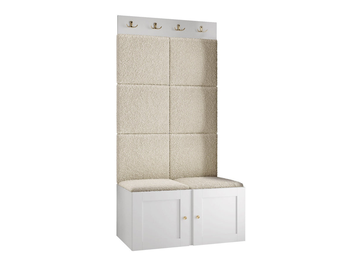 Előszoba garnitúra Orion Ryfel Ramiro IV (Terospito), Keret színe: Fehér, Puha falpanel színe: Abriamo 3