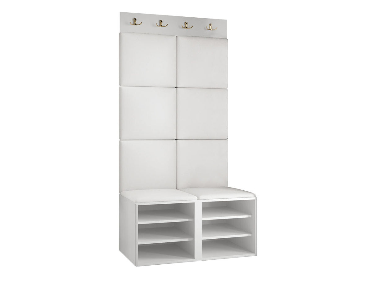 Előszoba garnitúra Orion Ryfel Ramiro IV (Terospito), Keret színe: Fehér, Puha falpanel színe: Abriamo 3