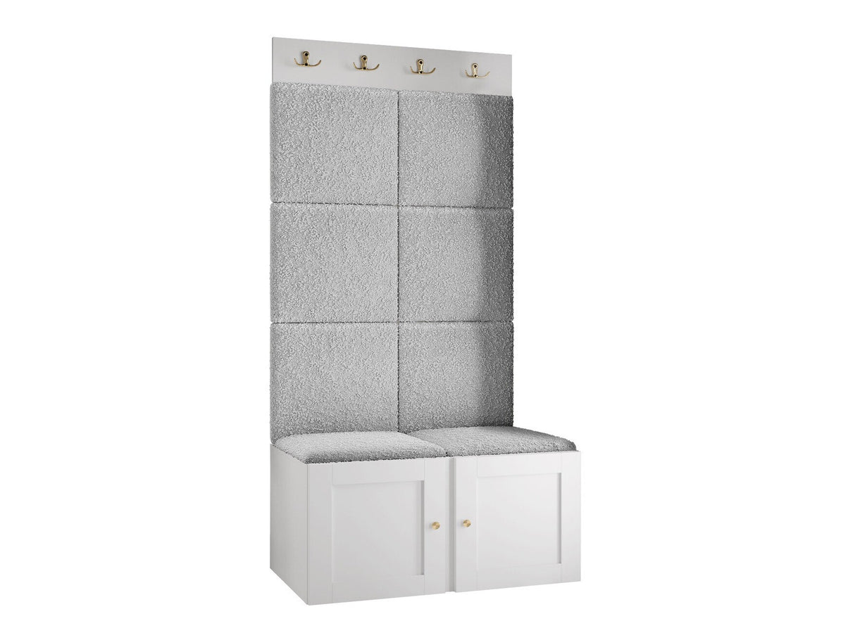 Előszoba garnitúra Orion Ryfel Ramiro IV (Terospito), Keret színe: Fehér, Puha falpanel színe: Abriamo 6